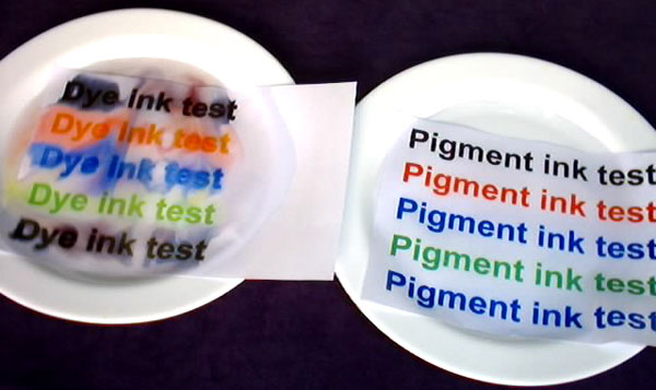 pigment vs. dye based inks